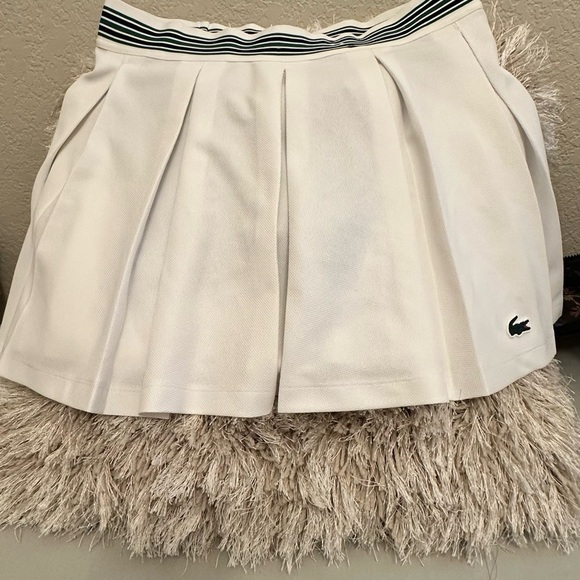 Lacoste Dresses & Skirts - NWT Lacoste Green and White Striped Tennis Skirt Size 8